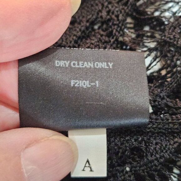 Eileen Fisher Black Crochet Lace Sleeveless Midi Dress Large Romantic Coqette - Picture 12 of 14